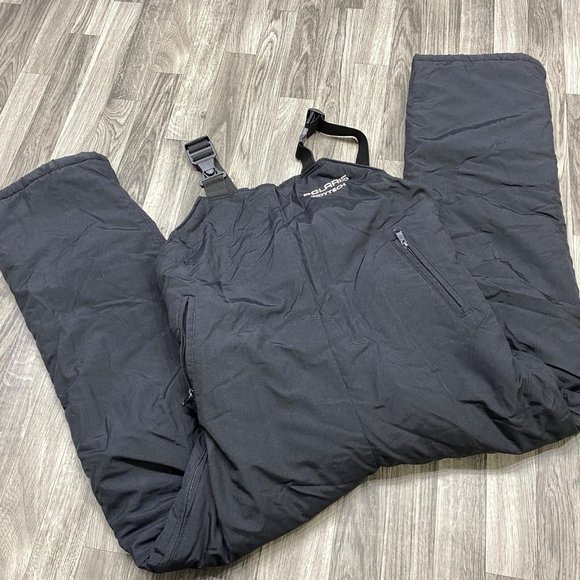 POLARIS IndyTech Thermoloft Black Snowmobile Bib Overalls Women's Size XL